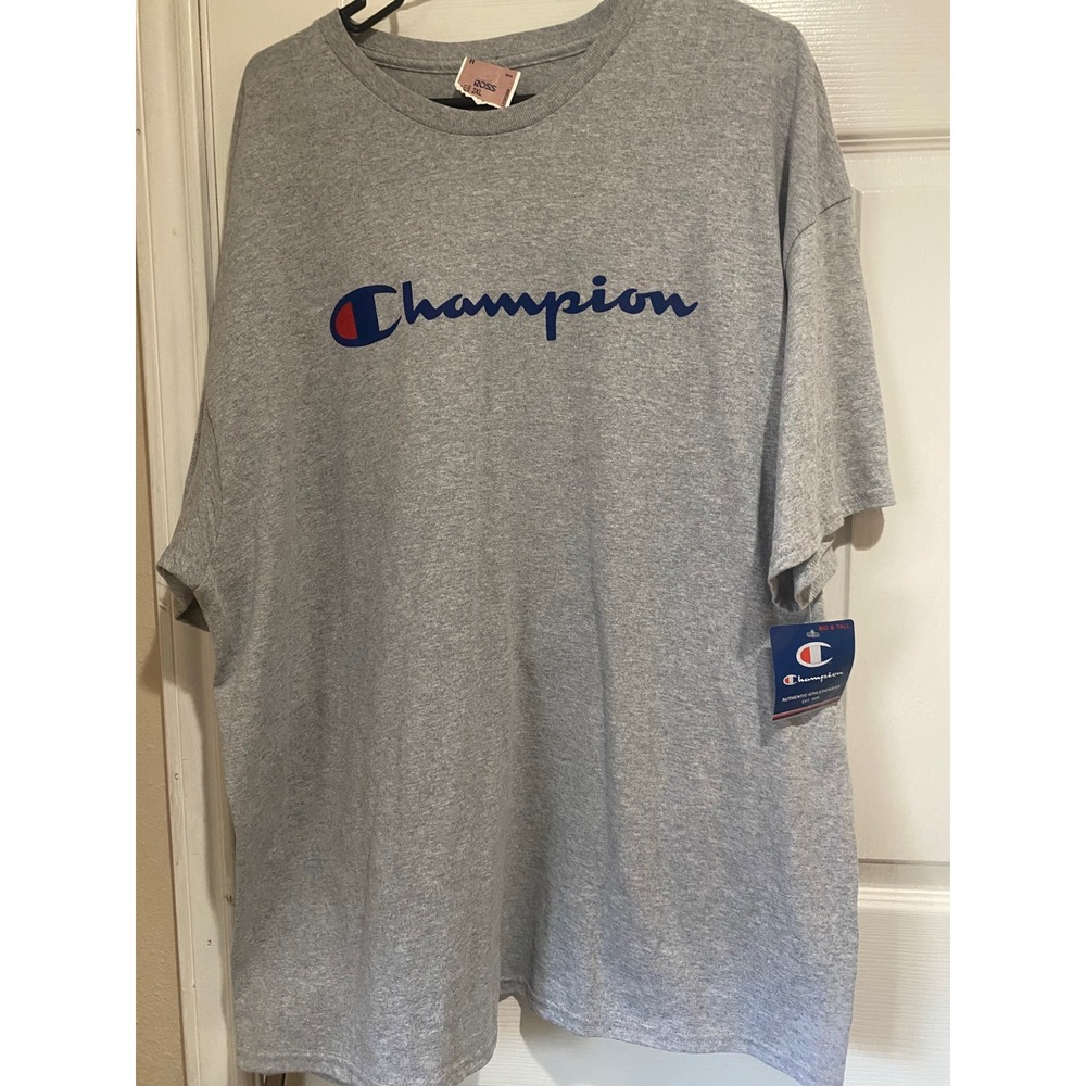 #353 2XL-CHAMP-GRY Gray Mens Champion Graphic T-Shirt